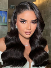 U-TIMES Clip in Hair Extensions Body Wave Real Human Hair 120g Seamless Invisible Human hair Extensions Clip ins for Women 7pcs #1B-Natural Black