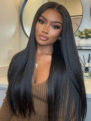 U-TIMES 13X6 straight HD Lace Front Wigs Brazilian Remy human Hair
