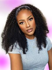 Kinky Curly Half Wig Human Hair 200 Density 3-In-1 Flip Over Half Wigs Glueless Wear and Go Wigs | U-TIMES