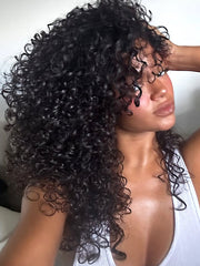 U-TIMES Kinky Curly 3 Bundles with Lace Frontal 12A Brazilian Remy Human Hair Bundles with Frontal for Women