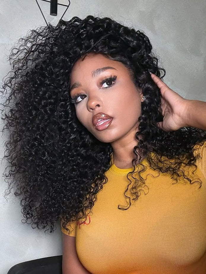 U-TIMES 13X6 Deep Wave Lace Front Wigs Human Hair for Women