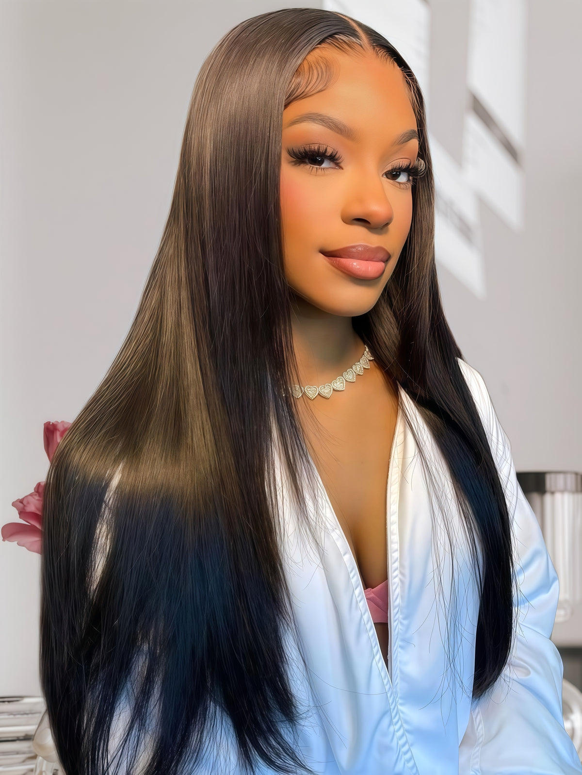 U-TIMES HAIR 7x5 Pre-Cut Wigs Straight Human Hair Pre Plucked Pre Cut Lace Closure Wigs Ready and Go Straight Lace Closure Wigs for Women Natural Hairline