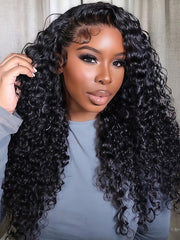 U-TIMES 13X4 Deep Wave HD Lace Front Wigs Brazilian Remy Hair