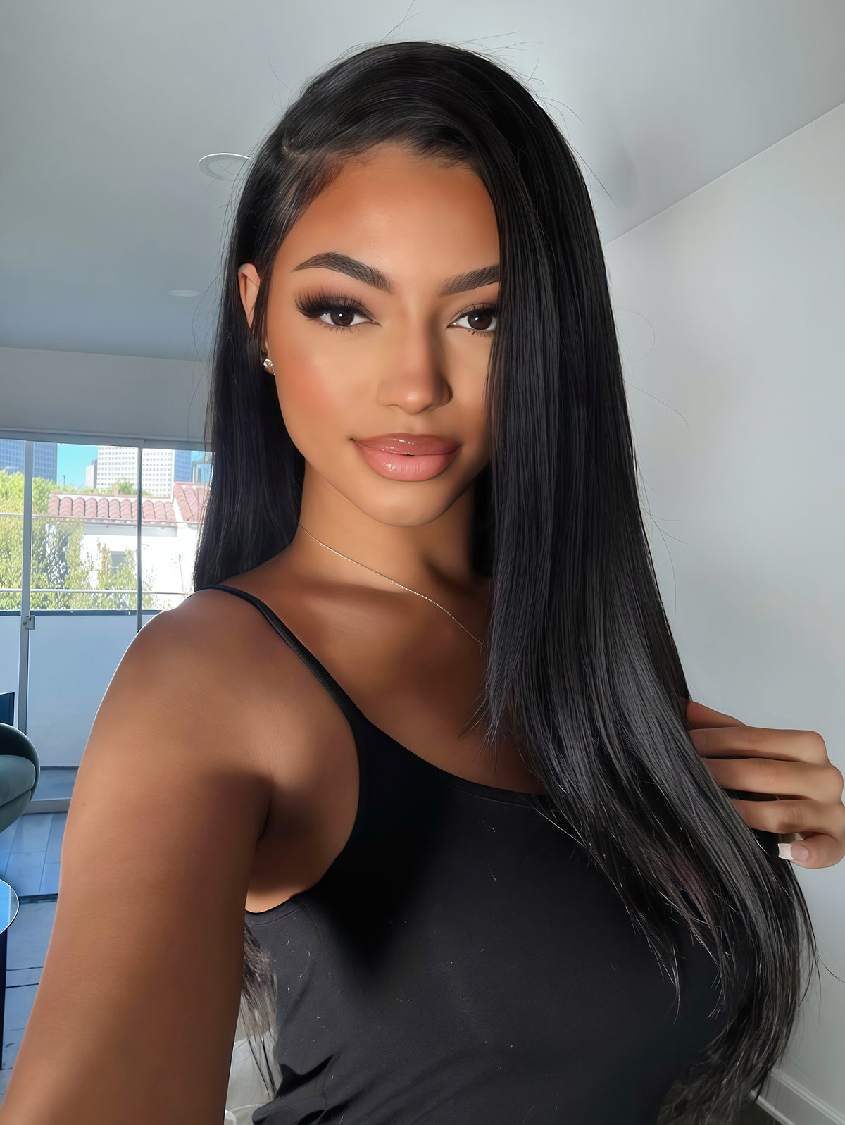 U-TIMES HAIR 7x5 Pre-Cut Wigs Straight Human Hair Pre Plucked Pre Cut Lace Closure Wigs Ready and Go Straight Lace Closure Wigs for Women Natural Hairline