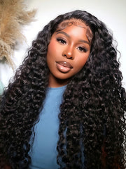 U-TIMES 13X4 Deep Wave HD Lace Front Wigs Brazilian Remy Hair
