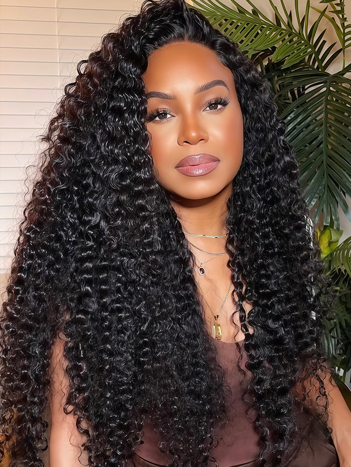 U-TIMES 13X4 Deep Wave HD Lace Front Wigs Brazilian Remy Hair