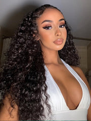 U-TIMES 13X6 Deep Wave Lace Front Wigs Human Hair for Women