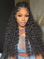 U-TIMES 13X4 Deep Wave HD Lace Front Wigs Brazilian Remy Hair