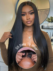 U-TIMES 13X6 straight HD Lace Front Wigs Brazilian Remy human Hair
