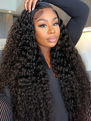 U-TIMES 13X4 Deep Wave HD Lace Front Wigs Brazilian Remy Hair
