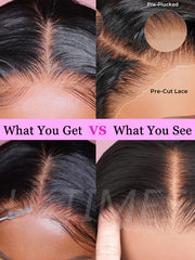 U-TIMES 13X6 straight HD Lace Front Wigs Brazilian Remy human Hair