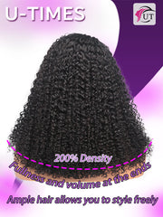 Kinky Curly Half Wig Human Hair 200 Density 3-In-1 Flip Over Half Wigs Glueless Wear and Go Wigs | U-TIMES