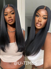 U-TIMES 13X6 straight HD Lace Front Wigs Brazilian Remy human Hair