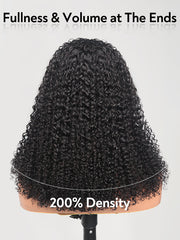 Kinky Curly Half Wig Human Hair 200 Density 3-In-1 Flip Over Half Wigs Glueless Wear and Go Wigs | U-TIMES