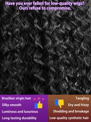 Kinky Curly Half Wig Human Hair 200 Density 3-In-1 Flip Over Half Wigs Glueless Wear and Go Wigs | U-TIMES