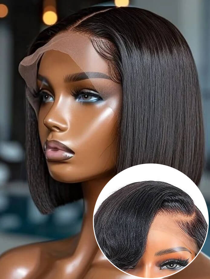 Bob Wig Human Hair 13x6 HD Lace Frontal
