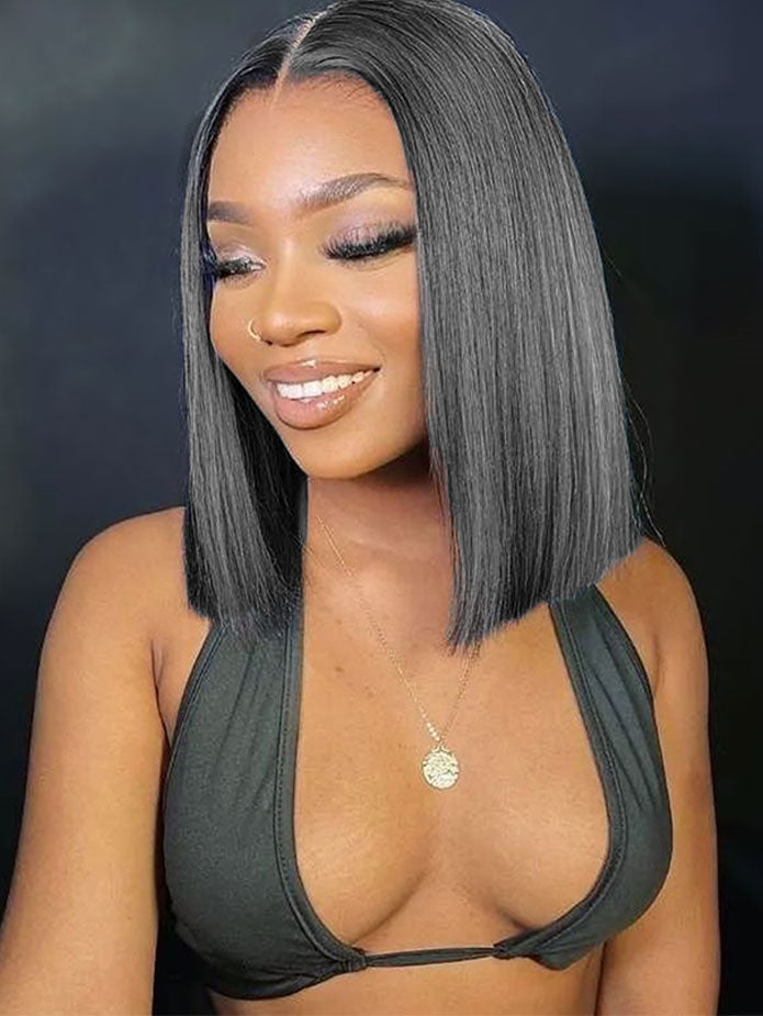 Bob Wig Human Hair 5x5 HD Lace Closure