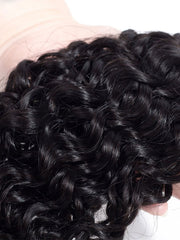 Brazilian Virgin Hair Kinky Curly Bundles with Ear to Ear Lace Frontal