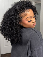 Kinky Curly Lace Front Wigs 13x4 HD Lace Front Human Hair Wigs
