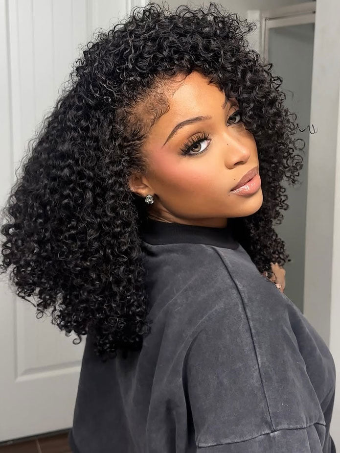Kinky Curly Lace Front Wigs 13x6 HD Lace Front Human Hair Wigs