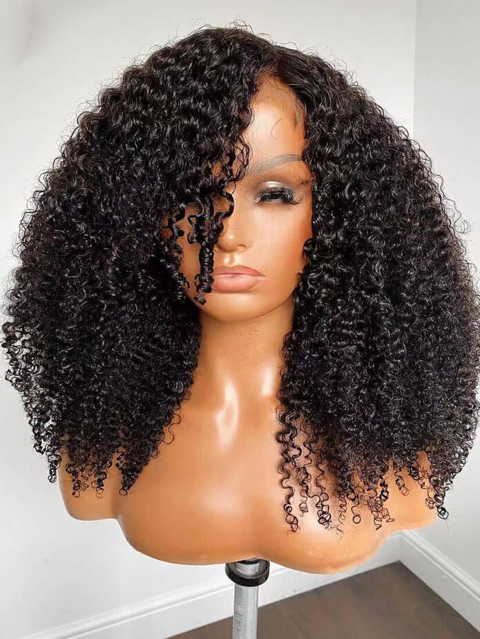 Kinky Curly Wig for Women 150% Density Pre Plucked With Baby Hair