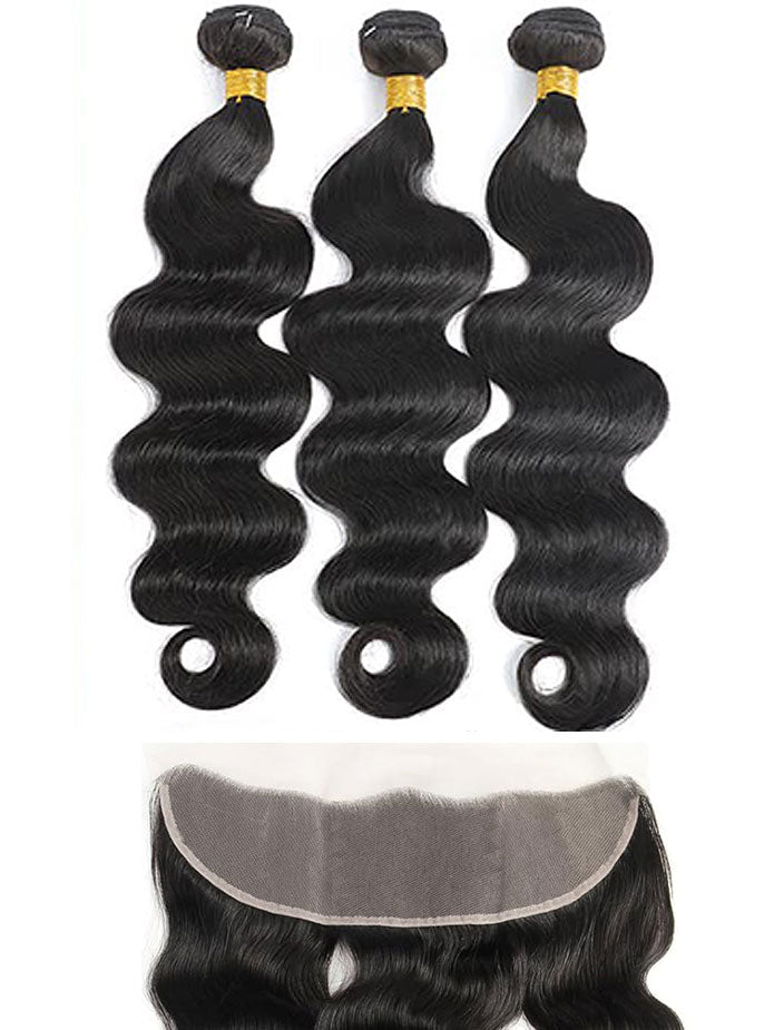 body wave bundles human hair with frontal