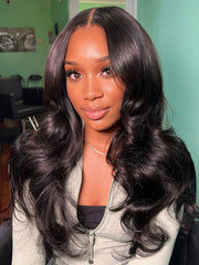 U-TIMES 13X4 Pre-Cut Body Wave Lace Front Wigs 100% Virgin Human Hair