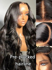 U-TIMES 13X4 Pre-Cut Body Wave Lace Front Wigs 100% Virgin Human Hair