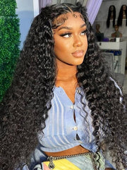 deep wave human hair wig