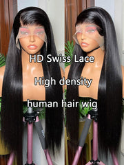 U-TIMES 13X6 straight HD Lace Front Wigs 100% Brazilian Remy human Hair