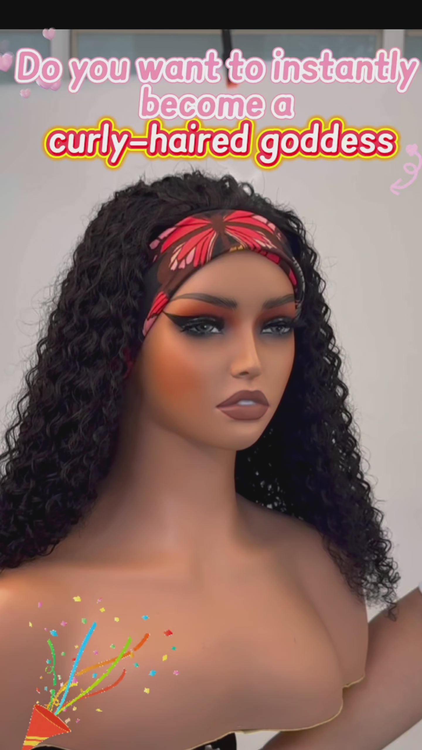 Kinky Curly Half Wig Human Hair 200 Density 3-In-1 Flip Over Half Wigs Glueless Wear and Go Wigs | U-TIMES